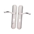 thumbnail image 2 of Manijas de seguridad para puertas, manijas de palanca, accesorio resistente, elegantes, portátiles, de acero inoxidable, paneles estrechos para casas Apertura derecha, 2 of 8