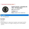 thumbnail image 2 of Speaker Connector - Compatible with 1990 - 1997 Mazda Miata 1991 1992 1993 1994 1995 1996, 2 of 3