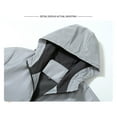 thumbnail image 3 of Women's Casual Hooded Zip Up Jacket Lightweight Outdoor Windbreaker For Daily Wear And Vacation Pure Color Glow In The Dark Womens Jackets Fall Womens Short Jackets Casual Womens Jacket plus Size, 3 of 8