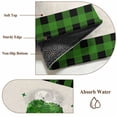 thumbnail image 6 of Large Area Rugs for Living Room Bedroom, St. Patrick's Day 6'x9' Rug Washable Carpet Runner Indoor Outdoor, Green Shamrock Leaves Love Plaid Beige Non Slip Floor Mats Rug for Kitchen, Playroom, 6 of 8