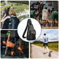 thumbnail image 5 of Bolso bandolera de cuero para hombre, bolso bandolera, mochila informal para el día, bolso para el pecho, mochila de viaje para senderismo, 5 of 5