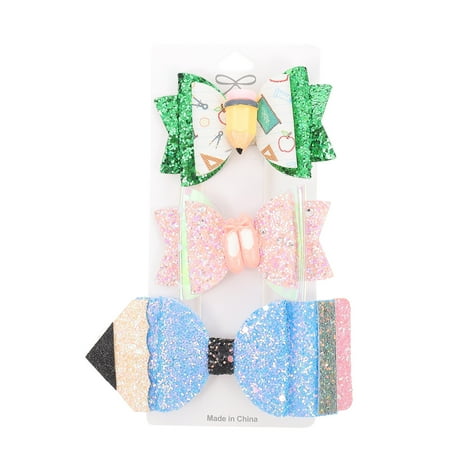 

Homemaxs Hair Bows Bow Hairbowsgirls Schoolcartoon Cheerleader Glitter Sequin Layered Shoes Ribbon Grosgrain Bowknot Clips