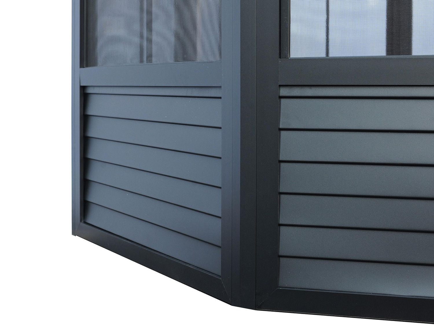 Gazebo Penguin Florence Solarium Metal Roof 12 ft. x 15 ft. in Black