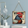thumbnail image 5 of Funny Rooster Wood Hanging Sign, Wood Wall Art, Funny Bathroom Wood Decor Sign, Rustic Wall Art for Bedroom Living Room 12x12 Inches, 5 of 8