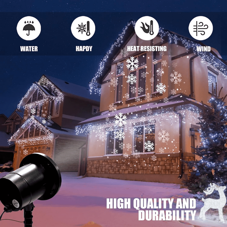 Waterproof Moving Snowflake Laser Projector light Christmas New Year LED Stage Light Outdoor Snow Party Garden Landscape Lamp Waterproof Moving Snowflake Laser Projector light Christmas New Year LED Stage Light Outdoor Snow Party Garden Landscape Lamp