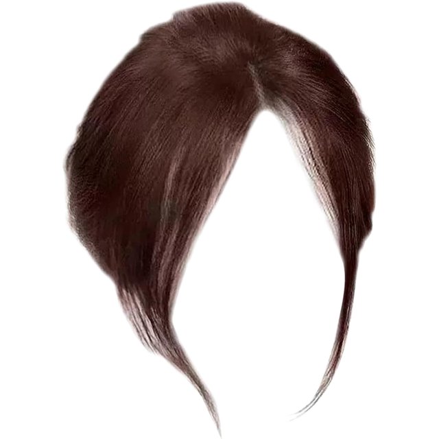 Yanonmyfd Natural Clip Bangs Hair Piece, 9.8 Inch Breathable Human Hair Topper, Realistic Bangs for Women, Dark Brown