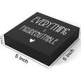 thumbnail image 2 of Zomyto 5x5 Inches Everything Is Figureoutable Wooden Box Sign Decorative Inspirational Farmhouse Wood Box Sign Motivational Gift, 2 of 6