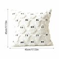 thumbnail image 2 of Halloween White Ghost Throw Pillow Cover, 18x18 Inch Knitted Plush Decorative Pillow for Couch Decor, 2 of 3