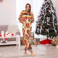 thumbnail image 5 of Delicious Original Pepperoni Pizza Adult Onesie Pajamas Slim Fit Christmas One Piece Suit Pjs for Women and Men Hooded Zipper, 5 of 7