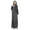 Grey, variant on Women Zip Up Bathrobe Winter Warm Long Zipper Fleece Plush Robe Full Length Housecoat Sleepwear for Ladies