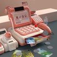 thumbnail image 1 of Tignapoo Interactive Coral Pink Multilingual Cash Register Toy Set with Realistic Shopping Accessories for Kids Aged 3+, 1 of 6
