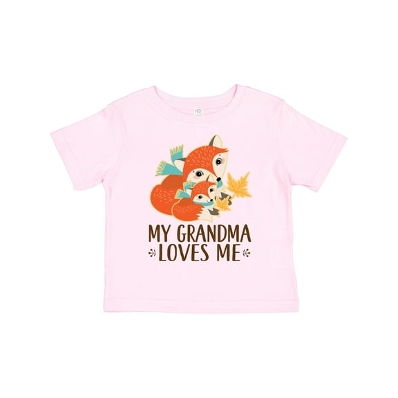 Inktastic Grandma Loves Me Woodland Fox Gift Boys or Girls Toddler T-Shirt
