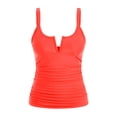thumbnail image 4 of Hurxie Summer Mae Plus Size Swim Romper Women One Piece Swimsuit Blouson Bathing Suit with Pockets Modest Swimwear Orange ,XXL, 4 of 5