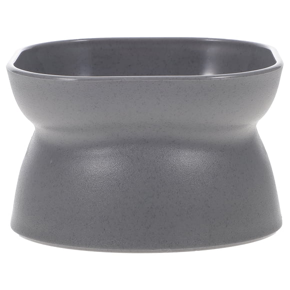 EeaseMX Comedero para gatos con boca oblicua, protector, color gris oscuro