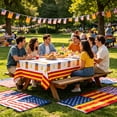 thumbnail image 6 of Miwamany 1PC 4th of July Party Decorations Set-American Flag Patriotic Theme Kit Disposable Plastic Tablecloth Disposable Plastic Tablecloth - for American Patriotic & 4th of July Decorations, 6 of 6