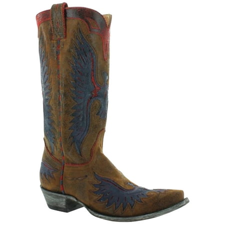 

Old Gringo Women s Eagle Western Boot Snip Toe Blue/Red 6 M US