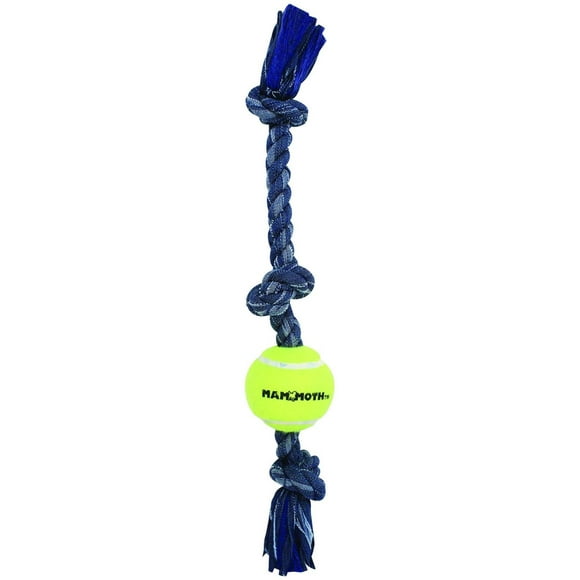 Mammoth Corde en Denim à 3 Nœuds de 20 Pouces avec Balle de 3 Pouces, Moyen