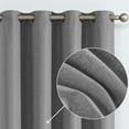 thumbnail image 2 of Vangao Linen Texture Curtains Grey Thermal Insulated Light Reducing Curtains for Bedroom Living Room Grommet Drapes 2 Panels 52" x 108", 2 of 7