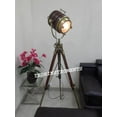thumbnail image 2 of Nautical Floor Lamp Wooden Seachlight Tripod Lighting Home Decor, 2 of 3