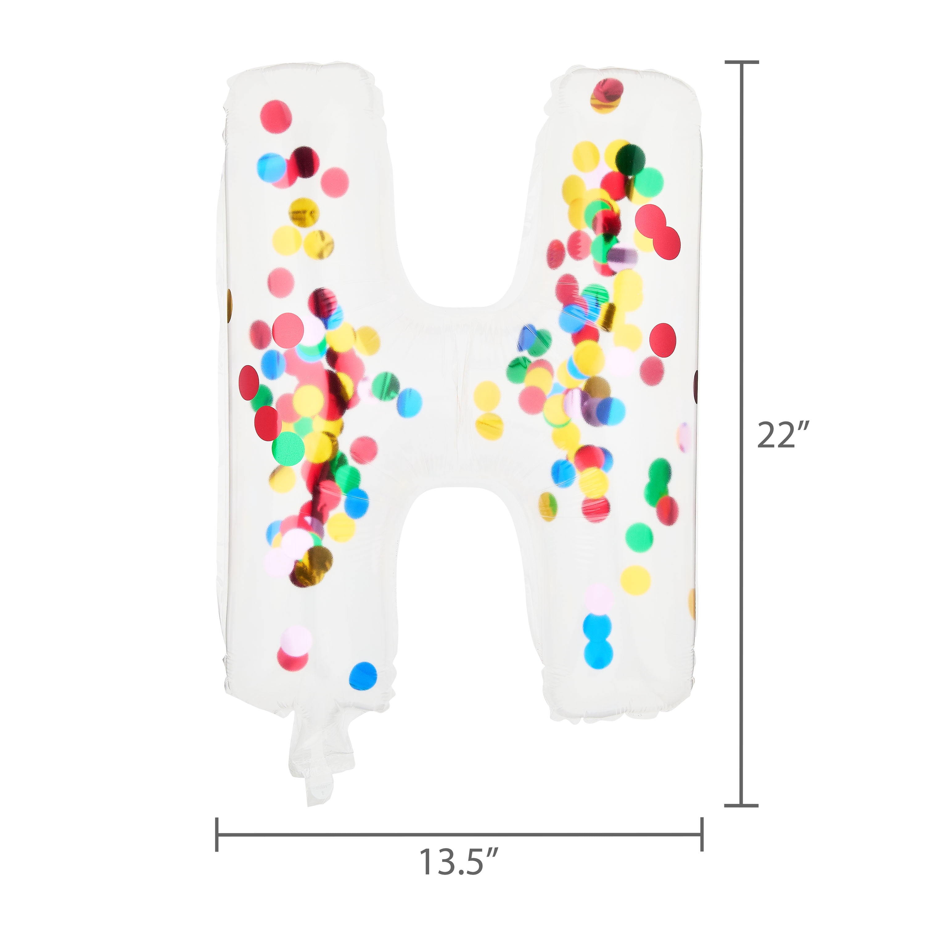 Multi-Color Happy Birthday Confetti Metallic Foil Balloon Banner, 16 Pieces, by Way To Celebrate