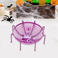 thumbnail image 1 of Plato decorativo de tela de araña, decoración de platos de dulces, accesorios de fiesta, estante de entrada de café para el hogar, soporte interior pa morado con soporte, 1 of 8