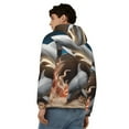 thumbnail image 4 of Honeii Coral Fish Dolphin Print Hoodies for Men, Pullover & Full Zip, Breathable Zip up Hoodie, Sweatshirt-XX-Large, 4 of 5