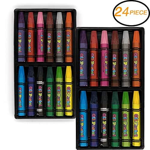 Emraw Jumbo Oil Pastels 24 Color Crayons Oil Paint Sticks Soft Pastels Children Drawing Set