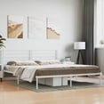 thumbnail image 1 of vidaXL Metal Bed Frame with Headboard White 183x213 cm, 1 of 5