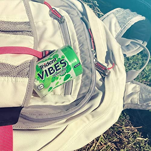 Trident Vibes Spearmint Rush AKF18 Sugar-Free Chewing Gum, 4 Bottles of 40 Pieces (160 Total Pieces)
