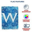 thumbnail image 5 of America Forever Winter Monogram Letter W Garden Flag Vertical Double Sided 12.5 x 18 inches Snowy Winter Holiday Seasonal Flags for Outdoor, Yard, Porch Decoration, Blue Background, Snowflake Flag, 5 of 7