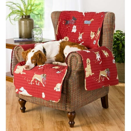 Plow & Hearth Protective Pet Chair Cover  Dog Park Design