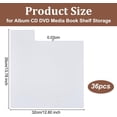thumbnail image 2 of 36 Pcs Vinyl Record Divider 12.6 x 13.78 Inches Plastic Album Record Dividers with Tags for Album Vinyl Record CD DVD Media Book Shelf Storage Organization WhiteWhite, 2 of 6