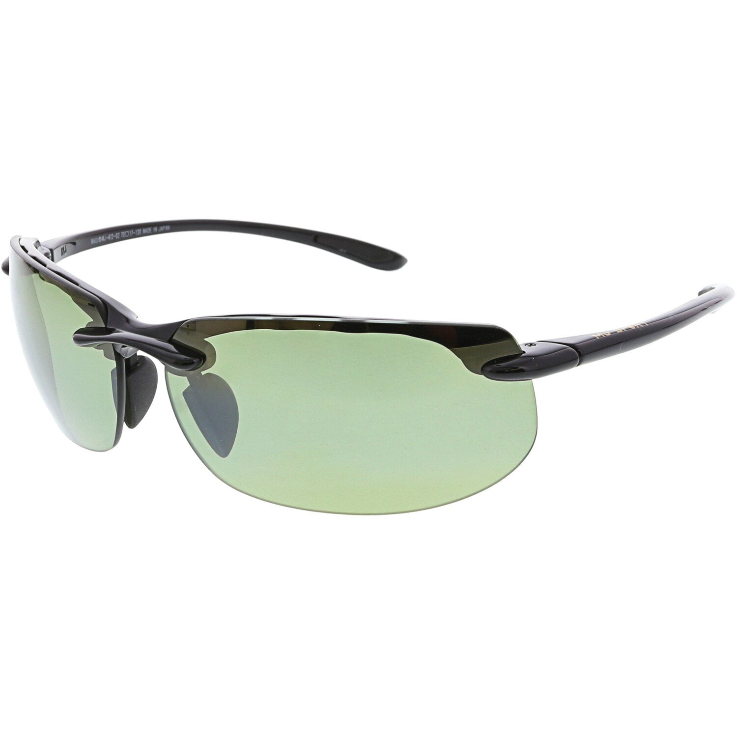 Maui Jim Men's Banyans HT412-02 Black Semi-Rimless Sunglasses - Walmart.com