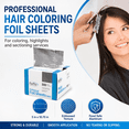 thumbnail image 2 of ForPro Embossed Foil Sheets 500S, 5” W x 10.75” L, 500-Count, Aluminum Foil, Pop-Up Dispenser, for Hair Color Application and Highlighting Services, Food Safe, 2 of 7
