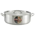 thumbnail image 2 of Winco Stainless Steel Brazier with Lid, 10 Quart - Heavy Duty Restaurant Pan - NSF Listed - Induction Safe - Commercial Grade Tri-Ply Bottom for Even Heating, 2 of 4