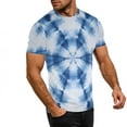 thumbnail image 4 of cocolona Womens and Mens Tie Dye Print T-shirt Summer Short Sleeve Crew Neck Tops Fashion Casual Vintage Tees Blouses, 4 of 8