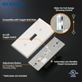 thumbnail image 5 of ELEGRP Digital Toggle Dimmer Switch for Dimmable LED, CFL and Incandescent Light Bulbs, Single Pole or 3-Way Toggle LED Dimmer Light Switch, UL Listed, 2 PC, White, 5 of 9