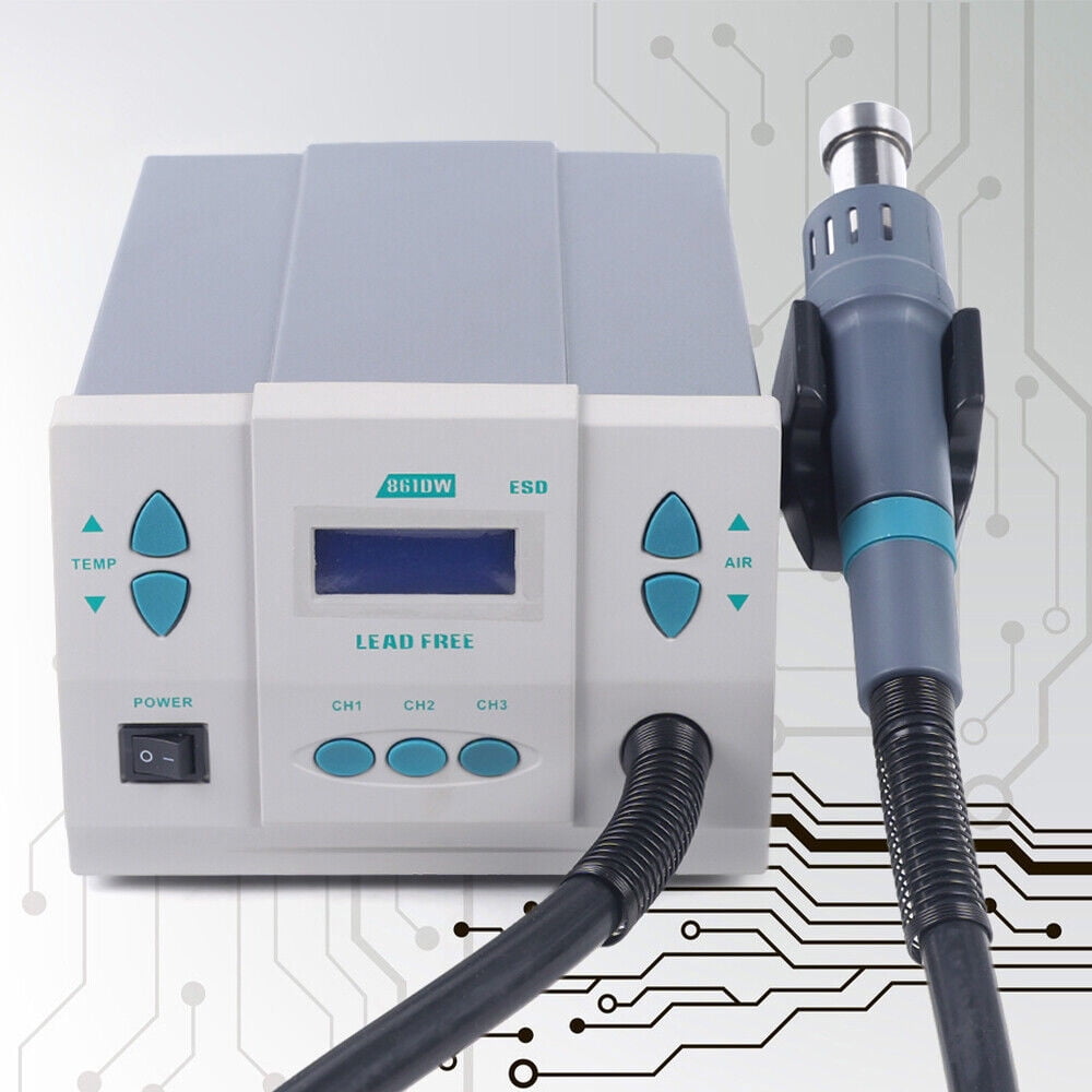 Soldering Hot Air Heat Gun Hot Air Rework Station 861DW 1000W Digital Display for Phone/Laptop Repair
