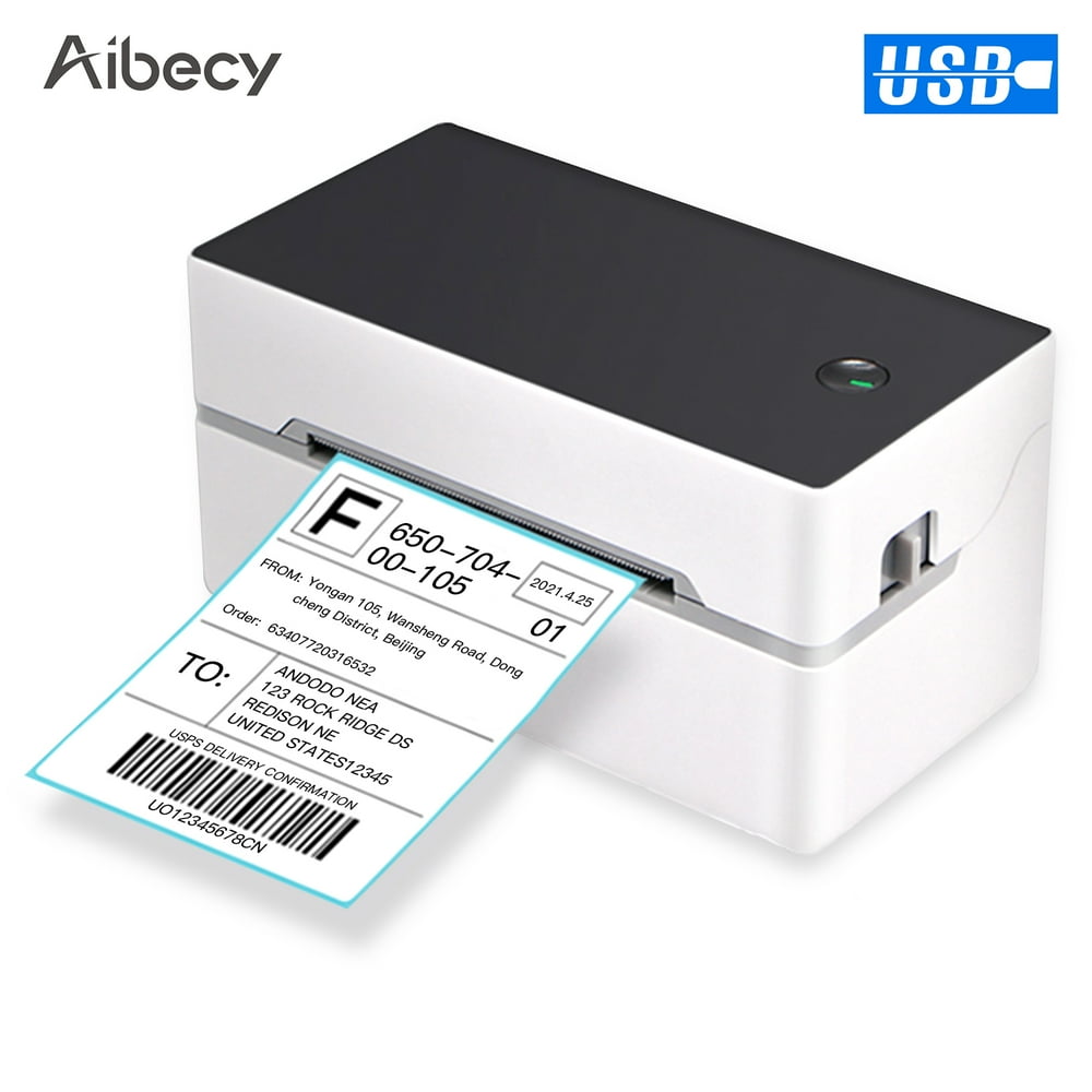 Aibecy Desktop Shipping Label Printer High Speed USB Direct Thermal