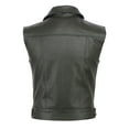 thumbnail image 4 of ManxiVoo Motorcycle Jacket Men Fashion Casual Solid Color Vest Motorcycle Fleet Punk Leather Vest Coat Top Vest Jackets for Men Black L, 4 of 4
