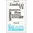 thumbnail image 3 of Family Quotes Wording as Subway Art Vinyl Sticker Lettering Wall Decal, 19x23, Chocolate/Geyser Blue, 3 of 4
