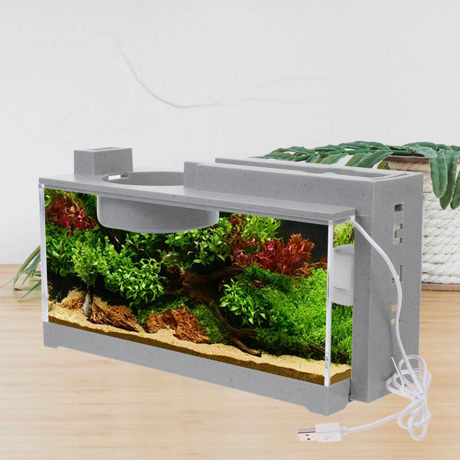 OFFIGAM Aquarium Fish Tank Easy Maintenance ABS For Home Use 1Set