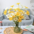 thumbnail image 3 of GRNSHTS 6Pcs Artificial Daisies Flowers Fake Silk Daisy Flowers Bouquet Outdoor Shrubs Plastic Floral Arrangement Plants for Home Window Balcony Wedding Decoration (Purple), 3 of 11