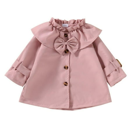 

Malisata Bobora Infant Baby Girls Trench Coat Ruffled Windbreaker Jacket Lightweight Outerwear Spring Autumn