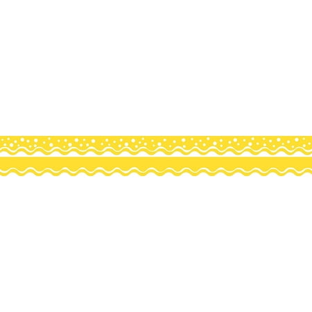 UPC: 0704068009974 | Barker Creek Double-Sided Scalloped Border  Happy Lemon Yellow  for Bulletin Boards  Reception Areas  Halls  Break Rooms  Office  School  Home Learning Decor  2.25” x 39’ (997)