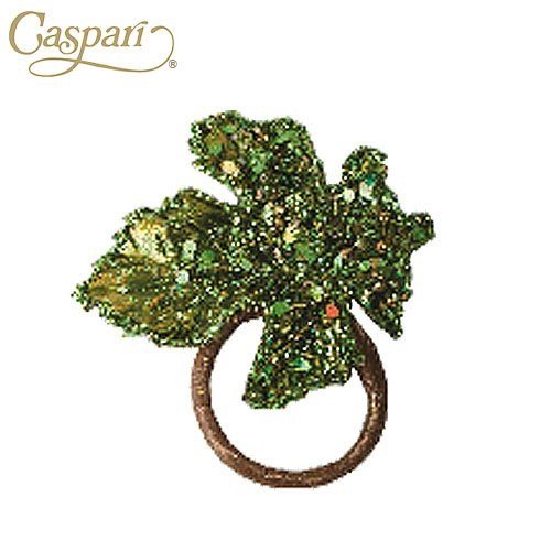 Napkin Rings HN402B Green Leaf Napkin Ring
