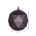 thumbnail image 2 of Vickerman M177576DM 8 in. Mocha Matte Geometric Christmas Ornament Ball, 2 of 2