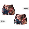 thumbnail image 5 of Lsque Chucky Pattern High Waisted Biker Shorts for Women-Tummy Control Fitness Athletic Workout Running Yoga Gym Shorts,Moisture-Wicking-Small, 5 of 9