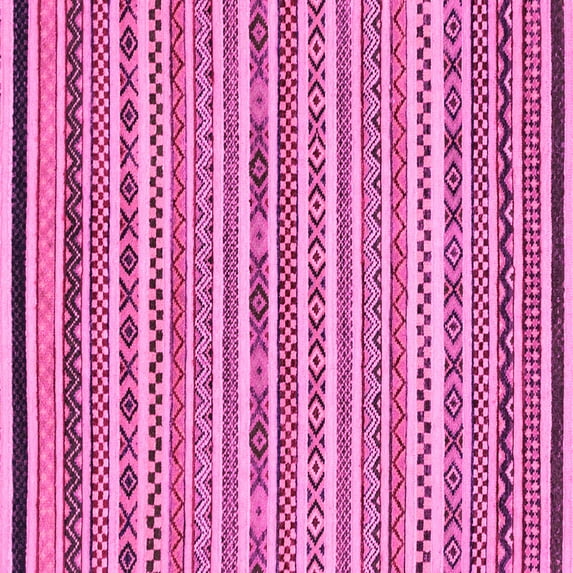 Ahgly Company Indoor Square Abstract Pink Modern Area Rugs, 3' Square