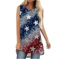 thumbnail image 2 of Itsame 4th of July Outfits for Women Printed Short Top Independence Day Short T-Shirt Sleeve, Round Neck Red, 2 of 4